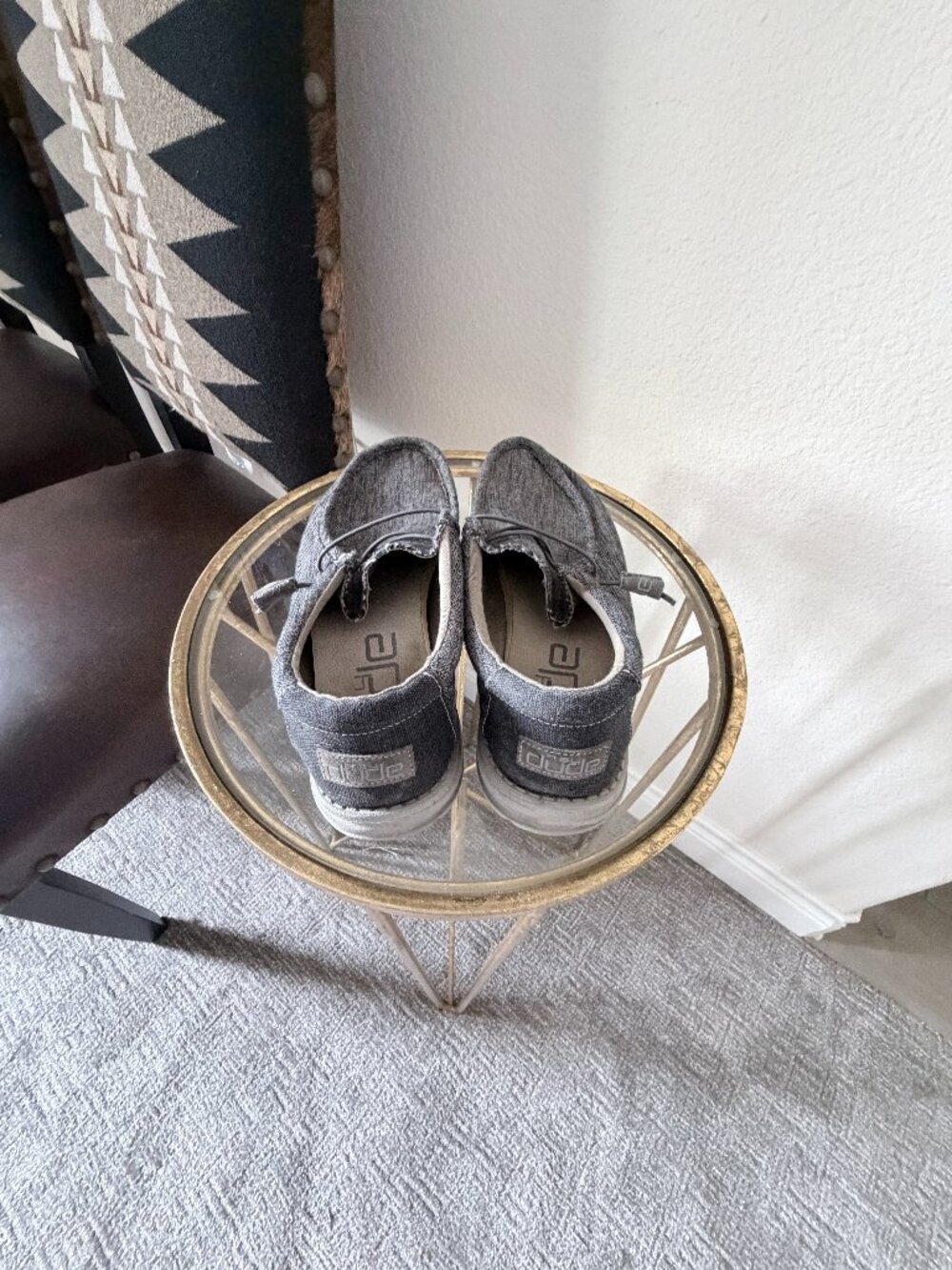 Men's Hey Dude Size 13 Dark Grey Shoes